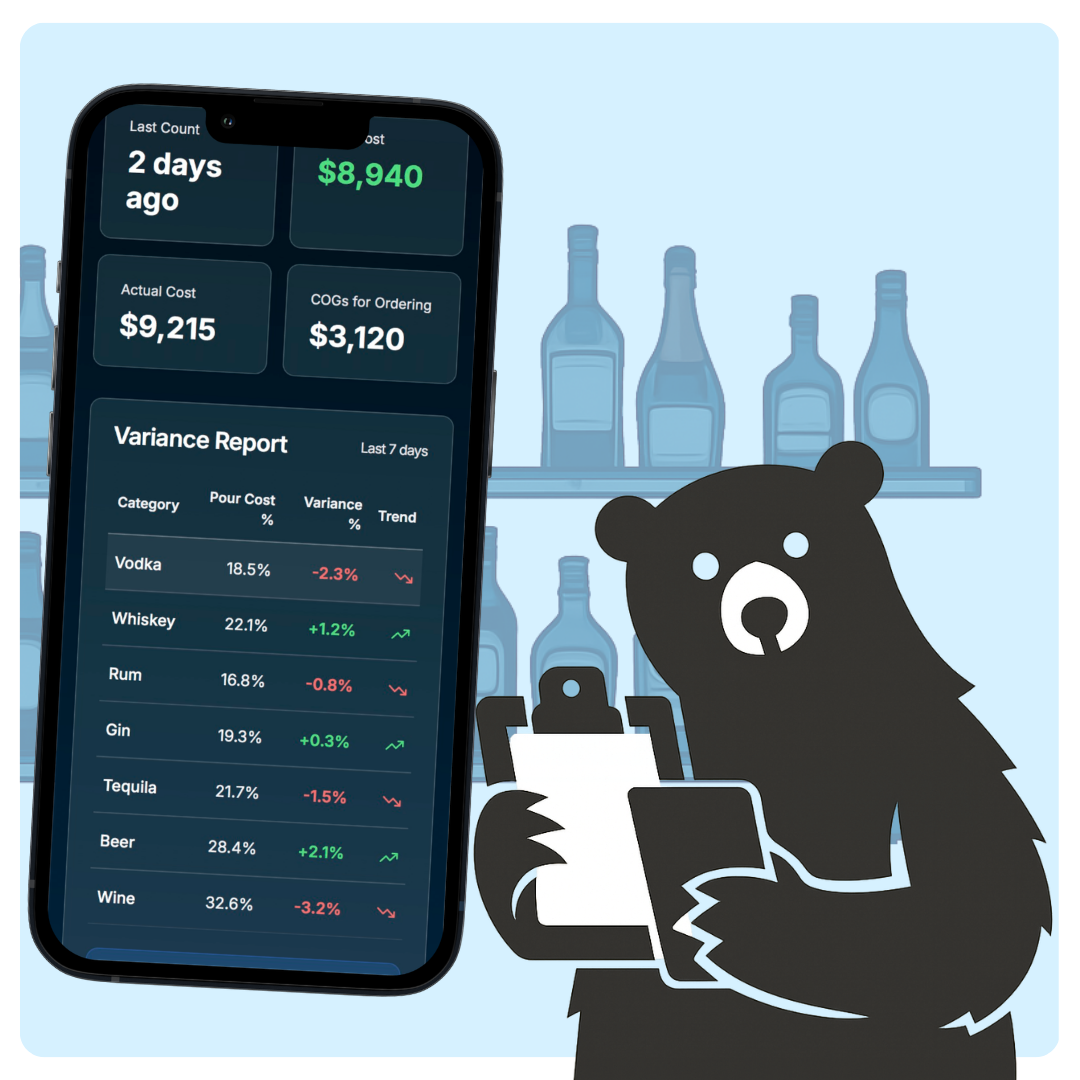 Spill Tab beverage inventory app screenshot